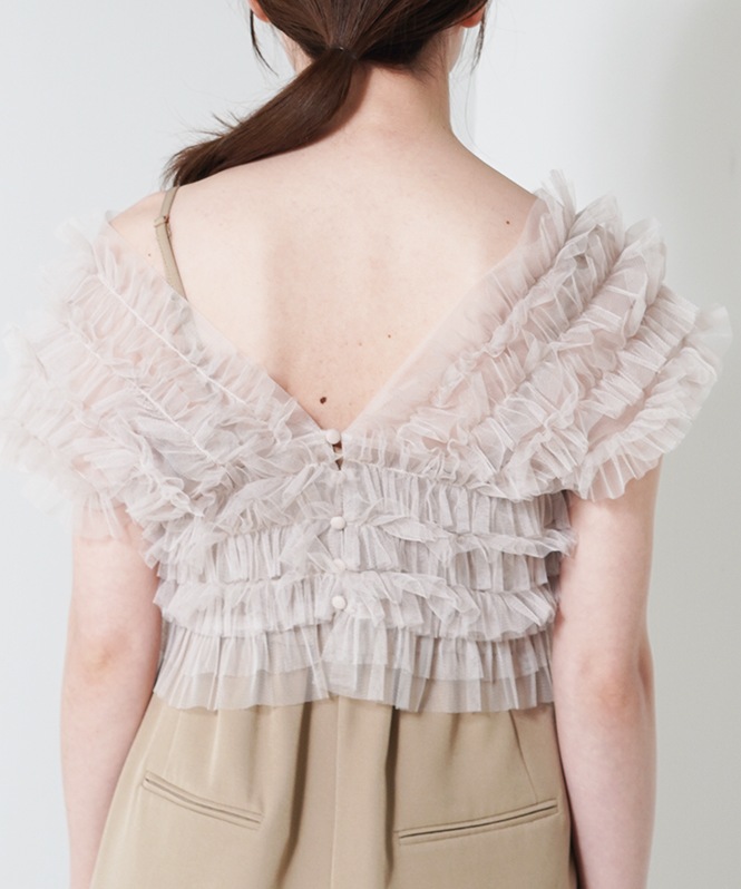 スーツ・フォーマル・ドレス andresd / tulle vest all in one dress ANDRESD ドレス taffeta tulle vest set dress タフタチュール