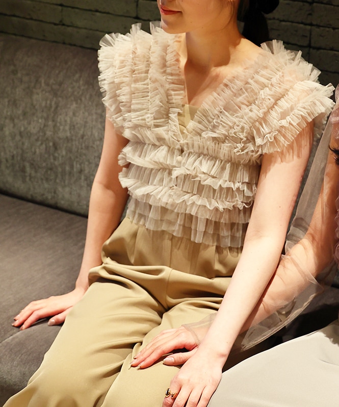 ANDRÉSD tulle vest all in one dress ANDRESD】tulle vest all in one dress