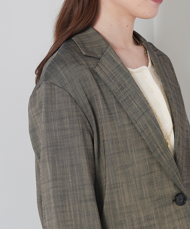 シャンブレーテーラードジャケット