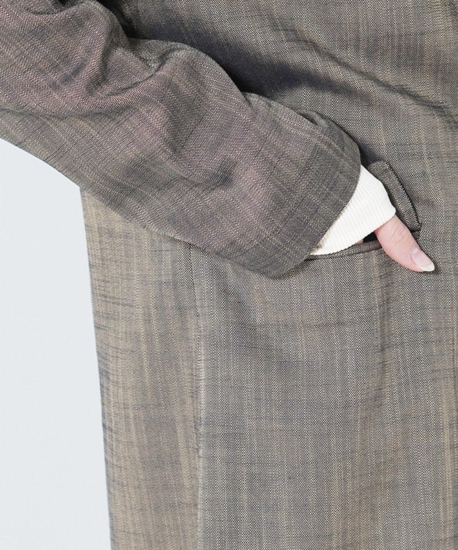 シャンブレーテーラードジャケット