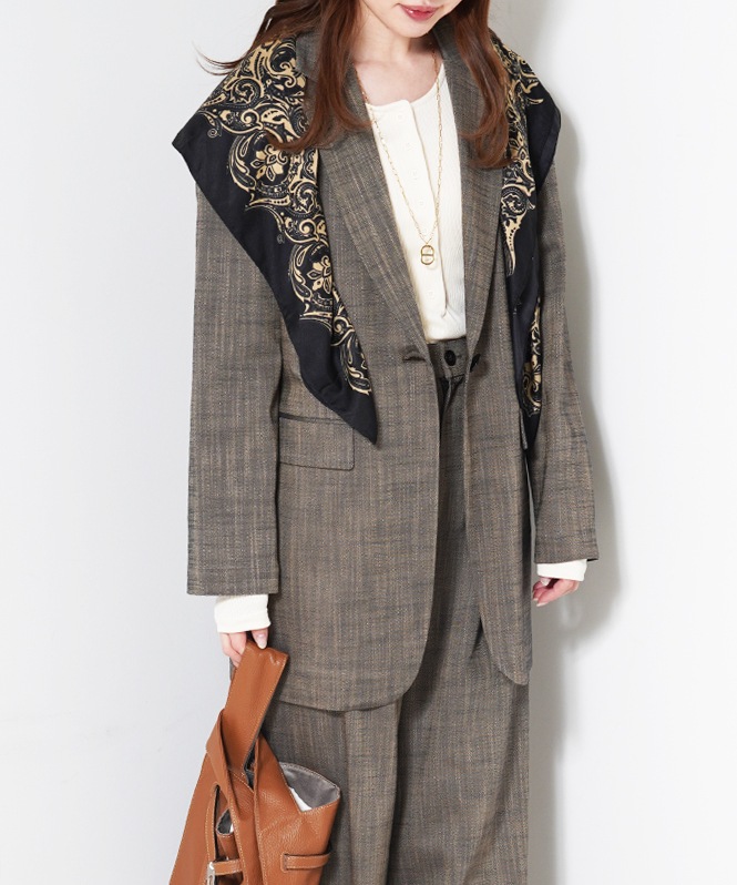 シャンブレーテーラードジャケット