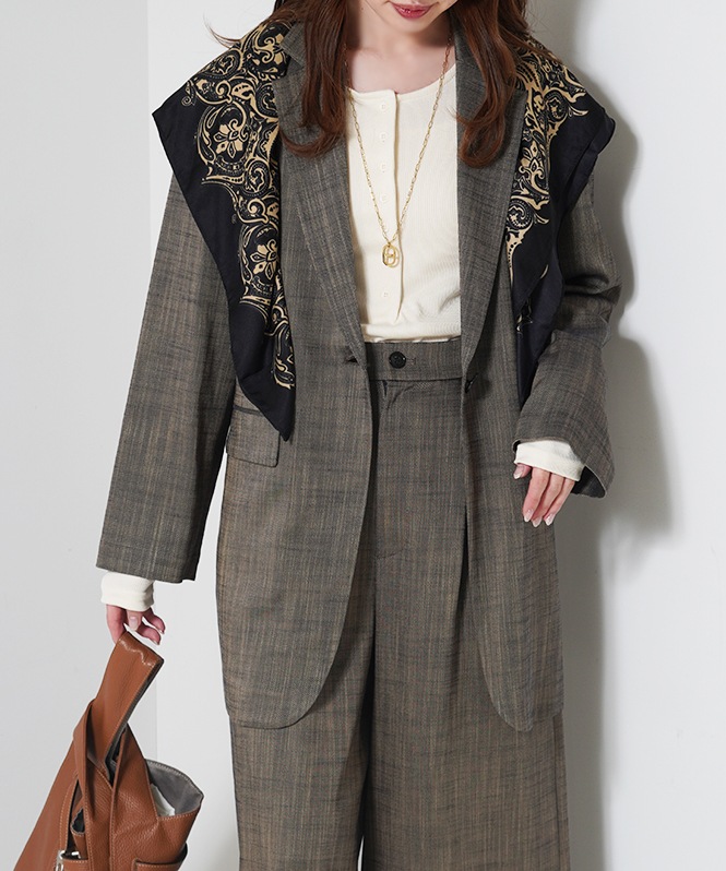 シャンブレーテーラードジャケット