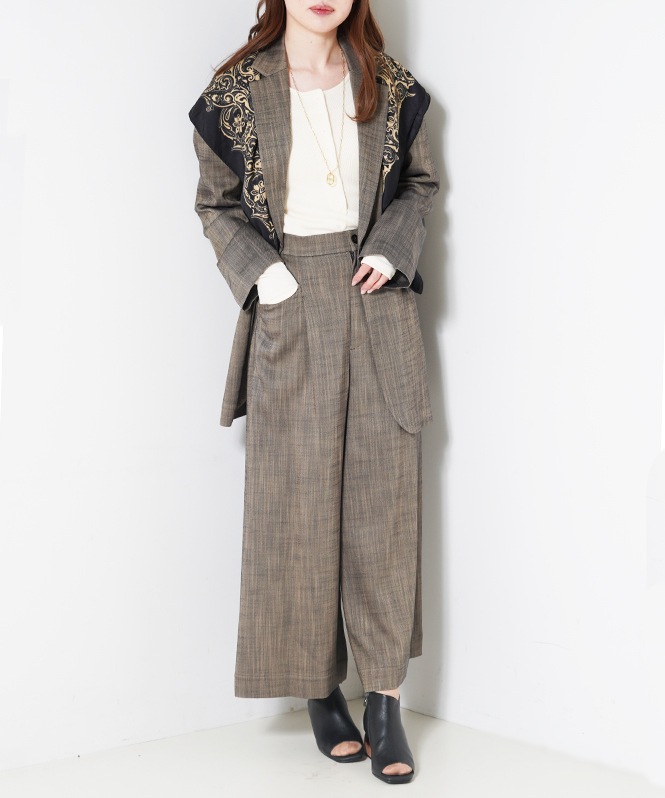 シャンブレーテーラードジャケット