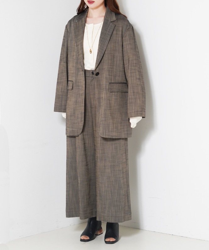 シャンブレーテーラードジャケット