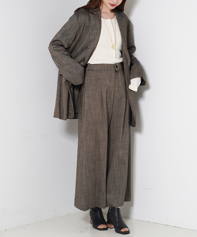 シャンブレーテーラードジャケット