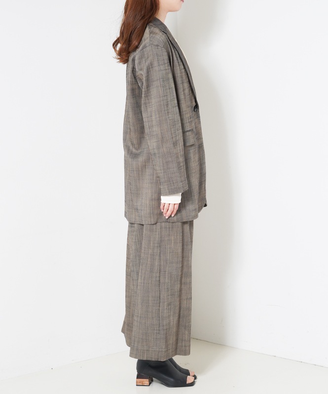 シャンブレーテーラードジャケット