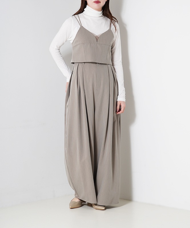 ANDRESD pinstripe bustier wide pants dress | DRESS,PANTS