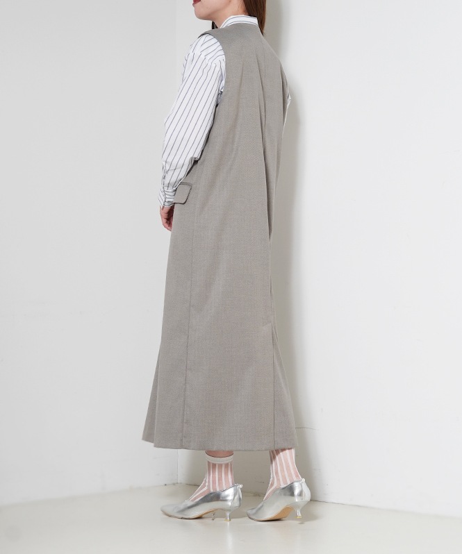 ウールライクヘリンボーンワンピース