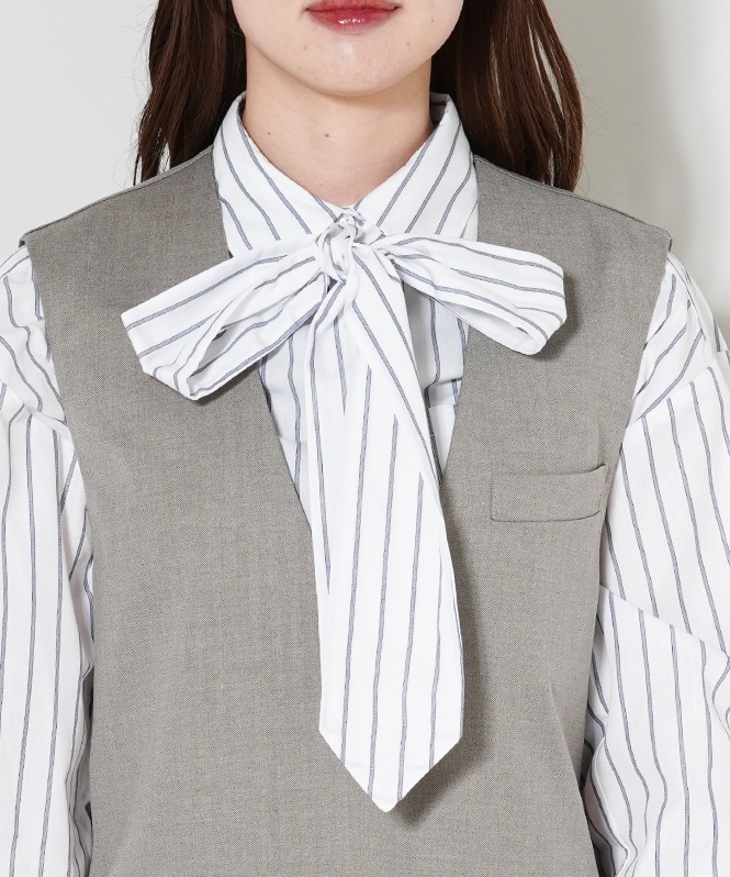 ウールライクヘリンボーンワンピース