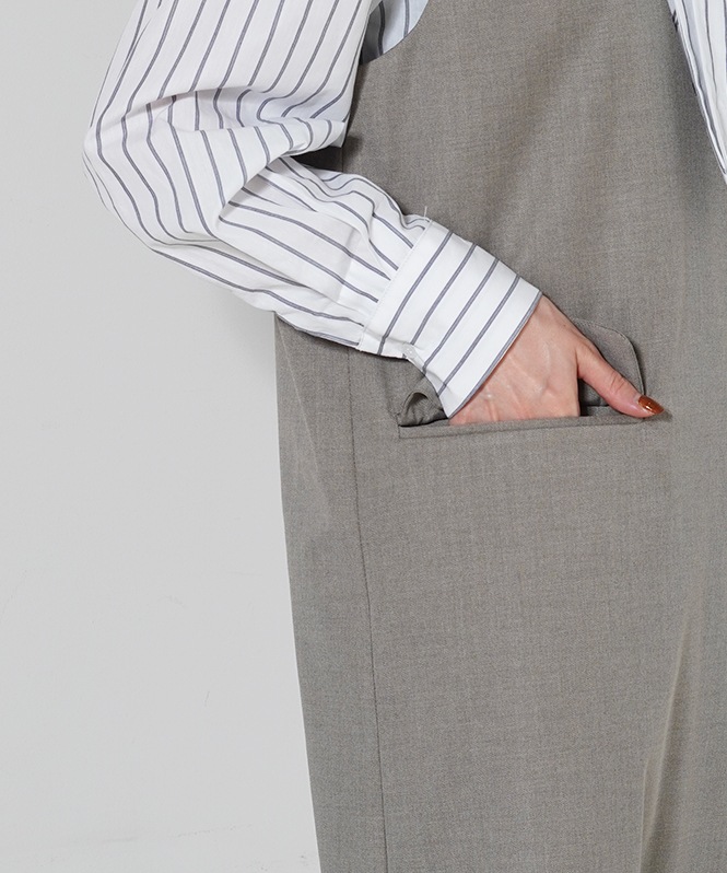 ウールライクヘリンボーンワンピース