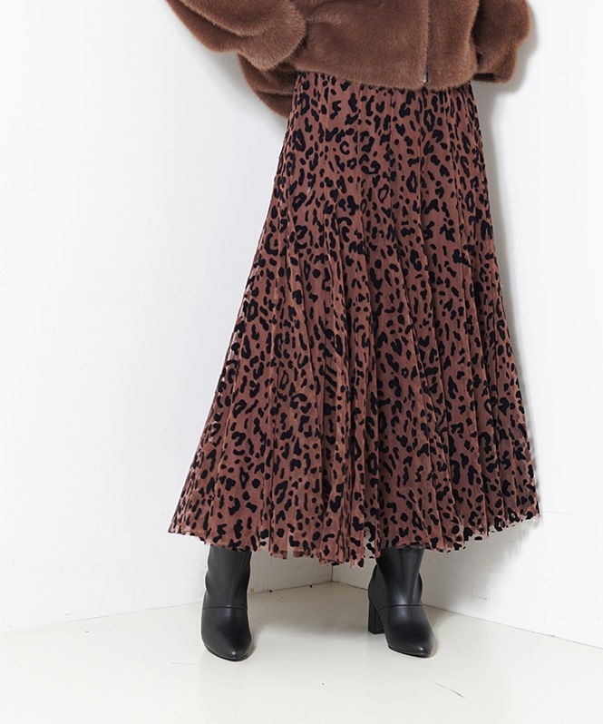 レオパードチュールスカート