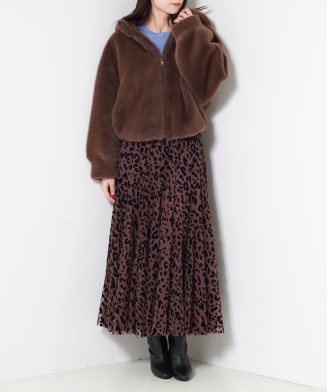 レオパードチュールスカート