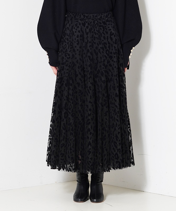 レオパードチュールスカート