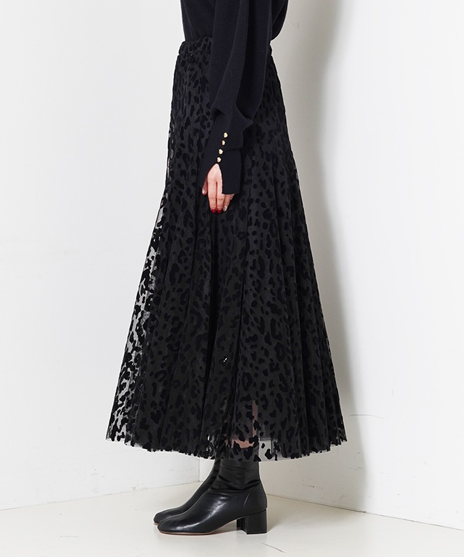 レオパードチュールスカート