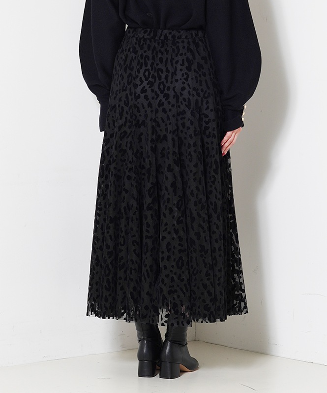 レオパードチュールスカート