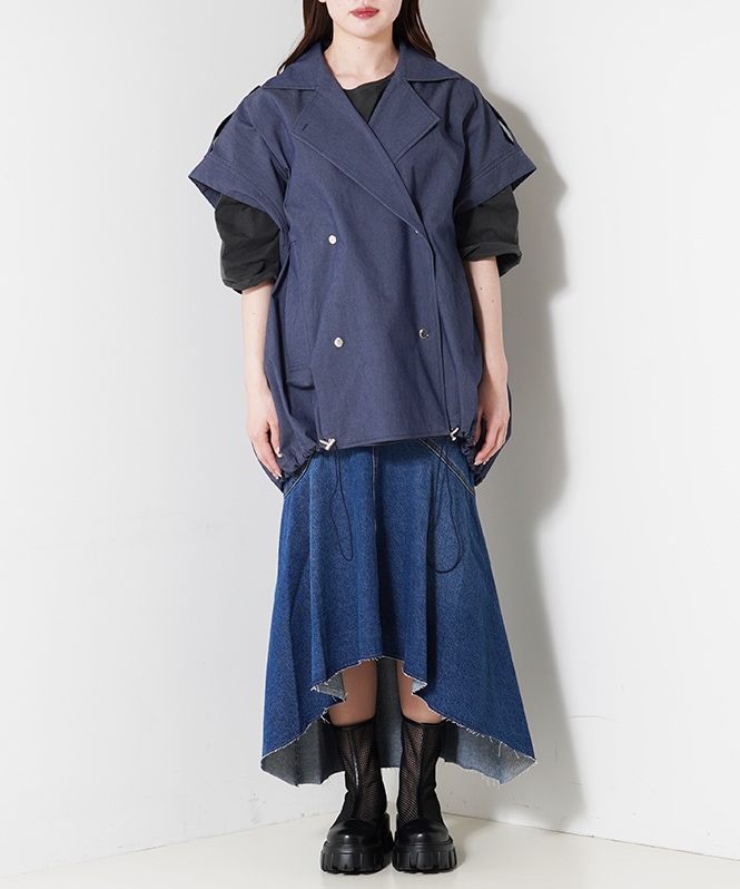 マチャット　デニムジレ Vingtrois デニムライクオーバーサイズジレ | OUTER | ROOM903