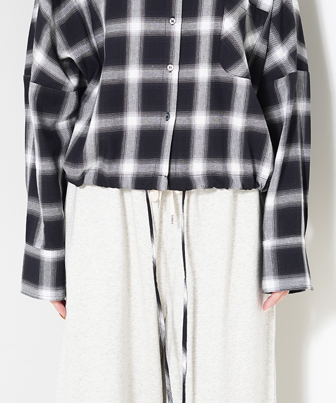 チェック柄ドロストデザインシャツ | TOPS,シャツ／ブラウス | ROOM903