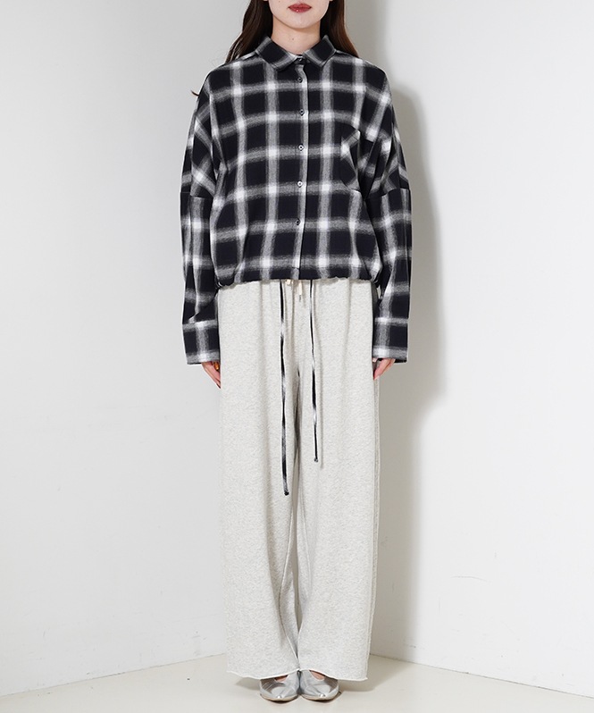 チェック柄ドロストデザインシャツ | TOPS,シャツ／ブラウス | ROOM903