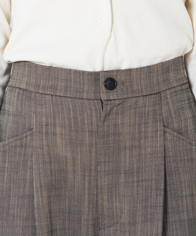 シャンブレーワイドパンツ