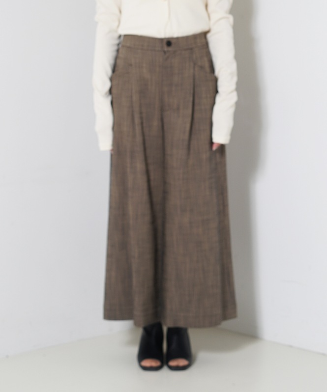 シャンブレーワイドパンツ