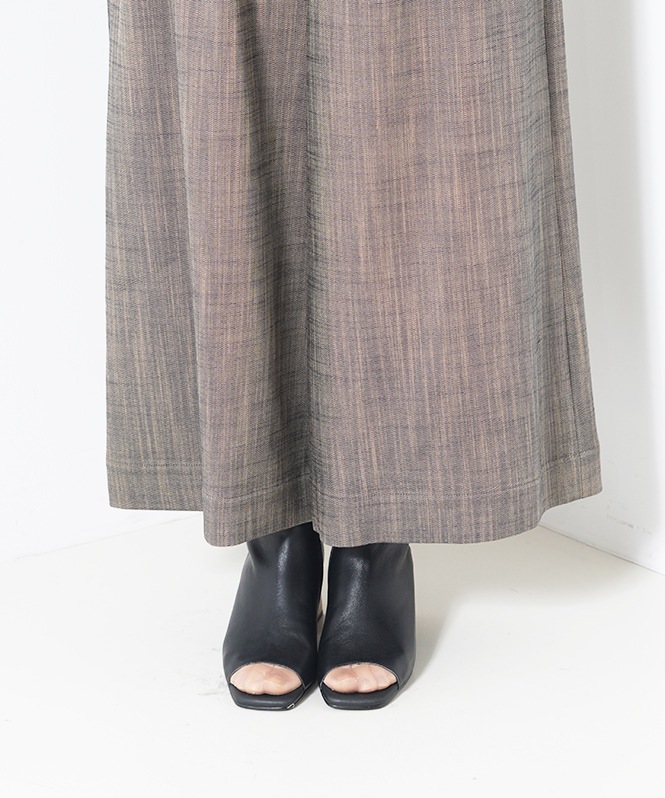 シャンブレーワイドパンツ