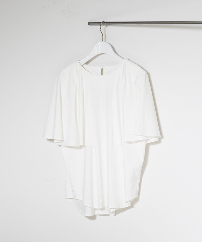 ケープカラー ホワイト 半袖トップス ケープカットトップス | TOPS,Tシャツ／カットソー | ROOM903 online