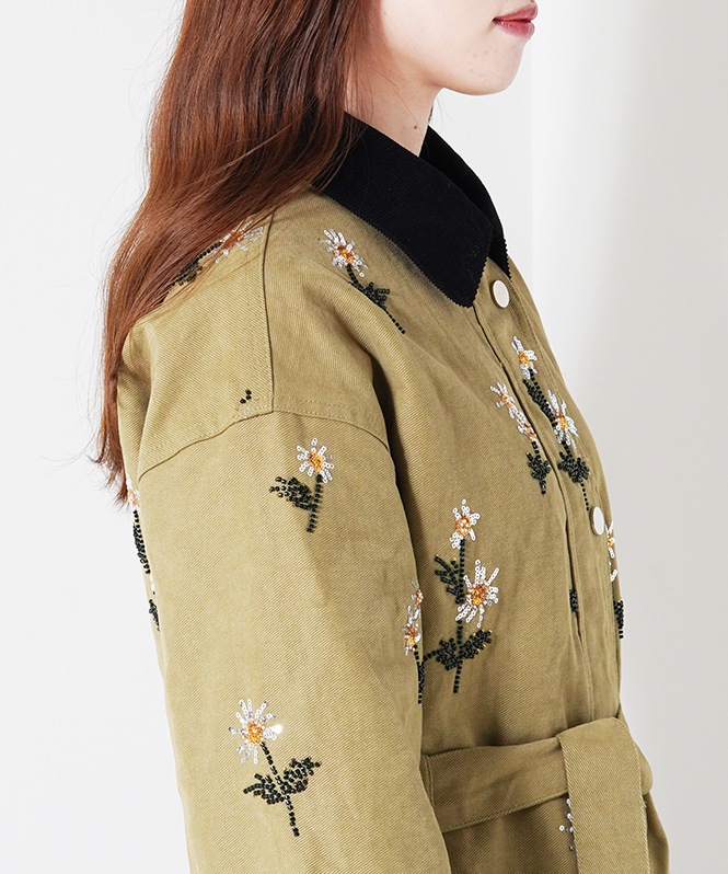 Chateau Marmont 花柄 ジャンパー Chateau Marmont 花柄 ジャンパー SATIN SHORT SOUVENIR JACKET