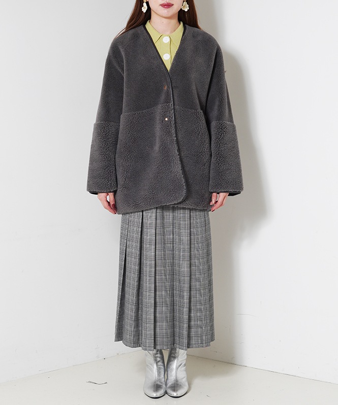 ボア×スエード2WAYコート