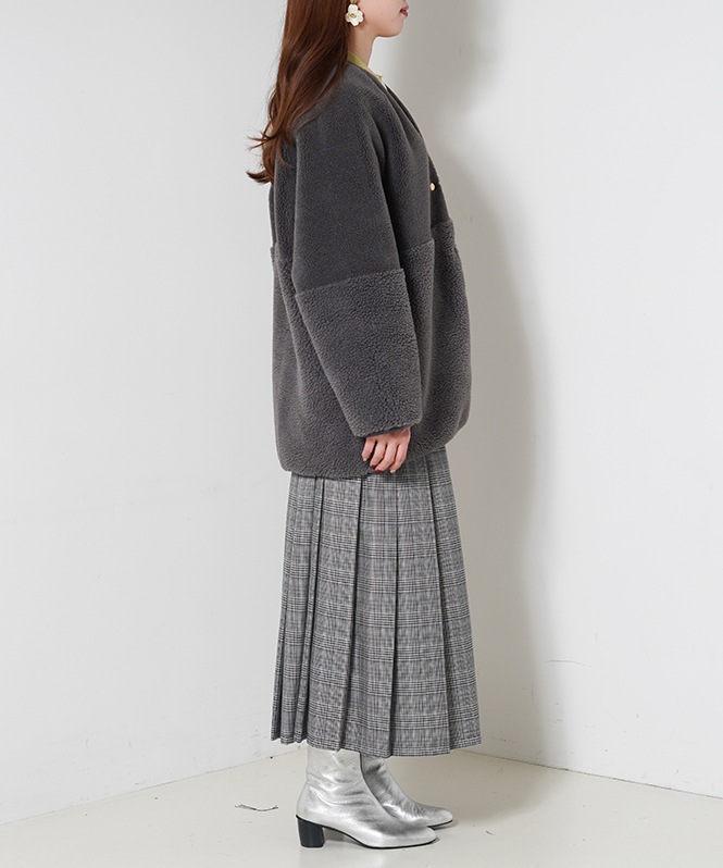 ボア×スエード2WAYコート