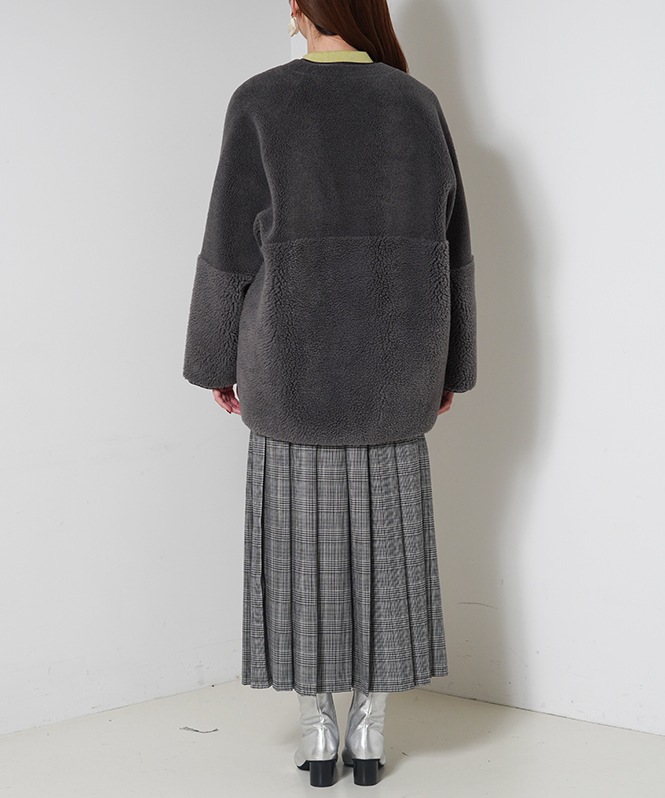 ボア×スエード2WAYコート