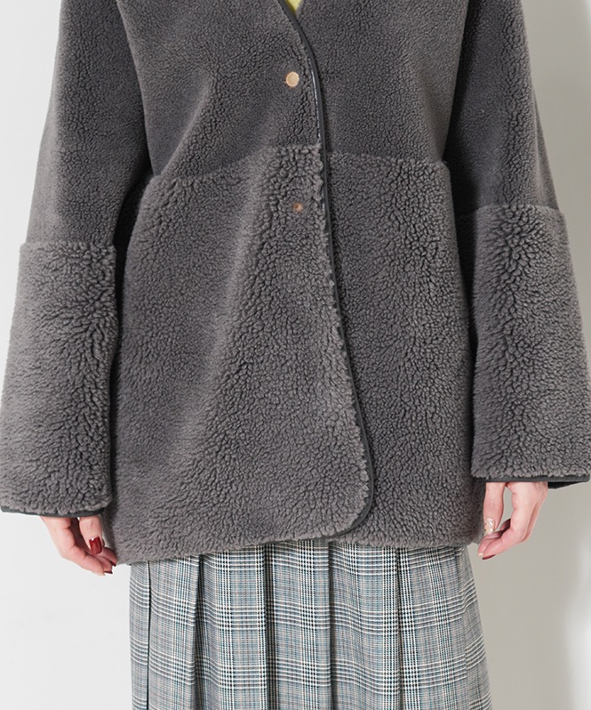 ボア×スエード2WAYコート