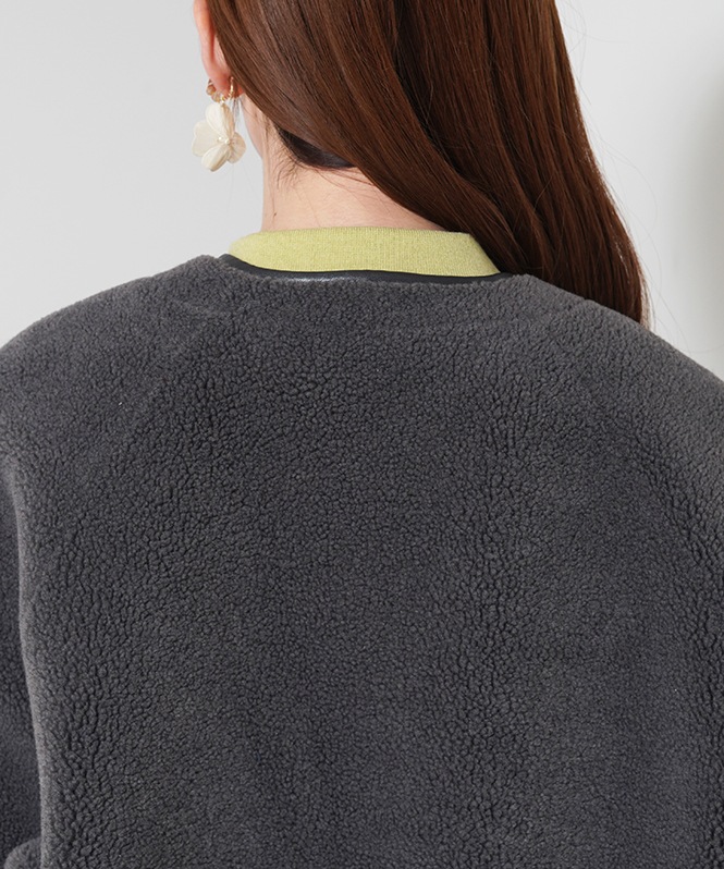 ボア×スエード2WAYコート