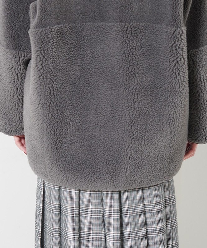 ボア×スエード2WAYコート