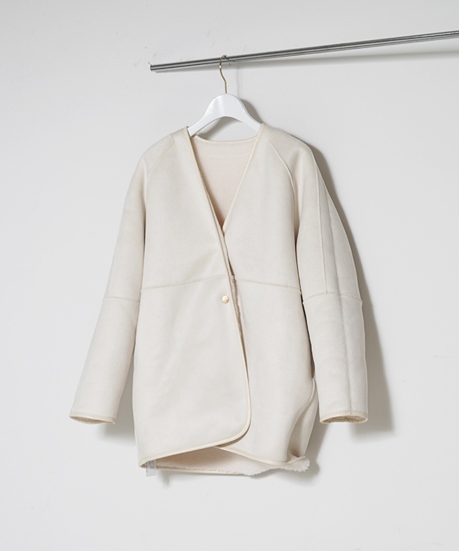 ボア×スエード2WAYコート