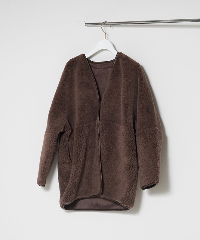 ボア×スエード2WAYコート