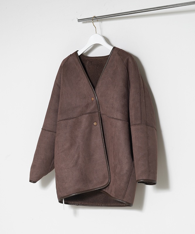 ボア×スエード2WAYコート