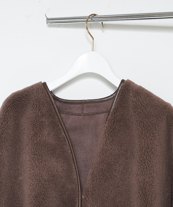 ボア×スエード2WAYコート