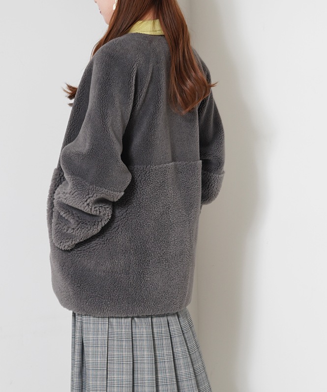 ボア×スエード2WAYコート