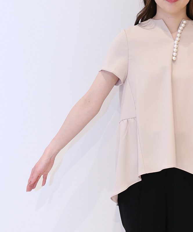 anana パールキーネックティアードブラウス | TOPS,シャツ