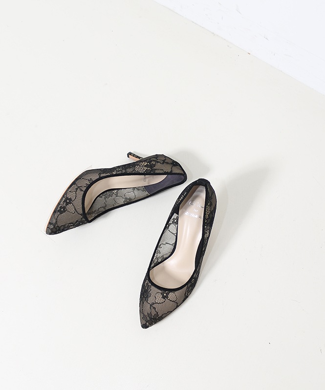 C'ast Vague for ROOM903 レースハイヒールパンプス