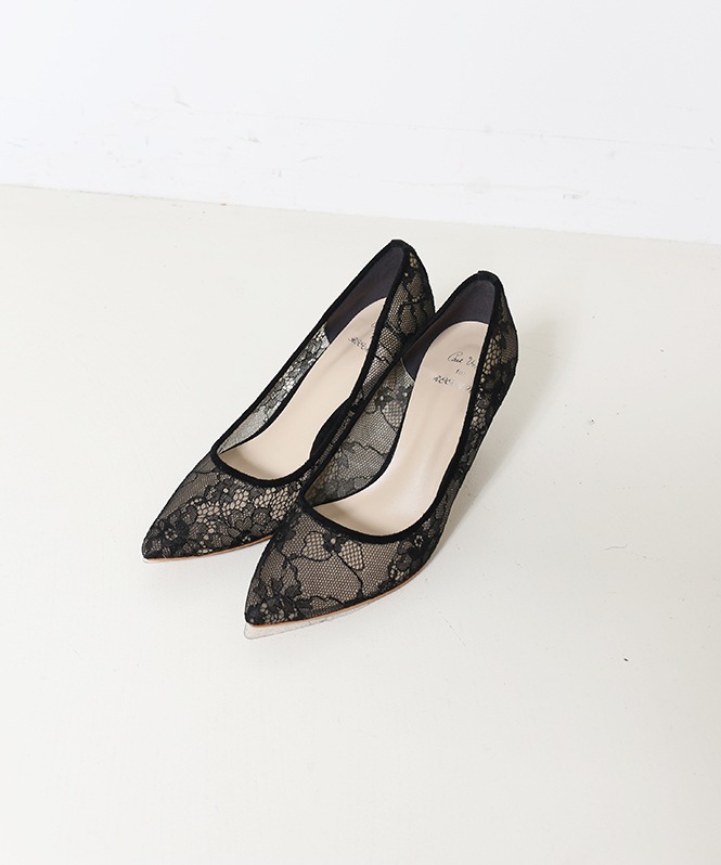 C'ast Vague for ROOM903 レースハイヒールパンプス