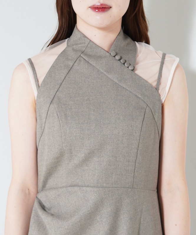 Melange cami drape dress | DRESS,DRESS | ROOM903 online