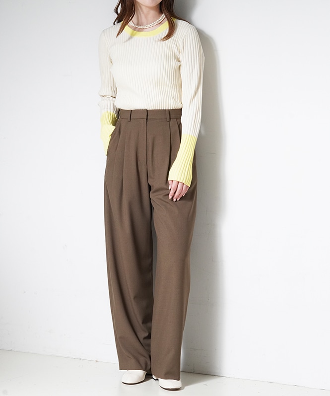 BASIC TUCK PANTS