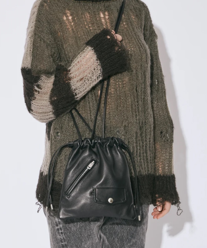 beautiful people excerption riders drawstring bag | BAG