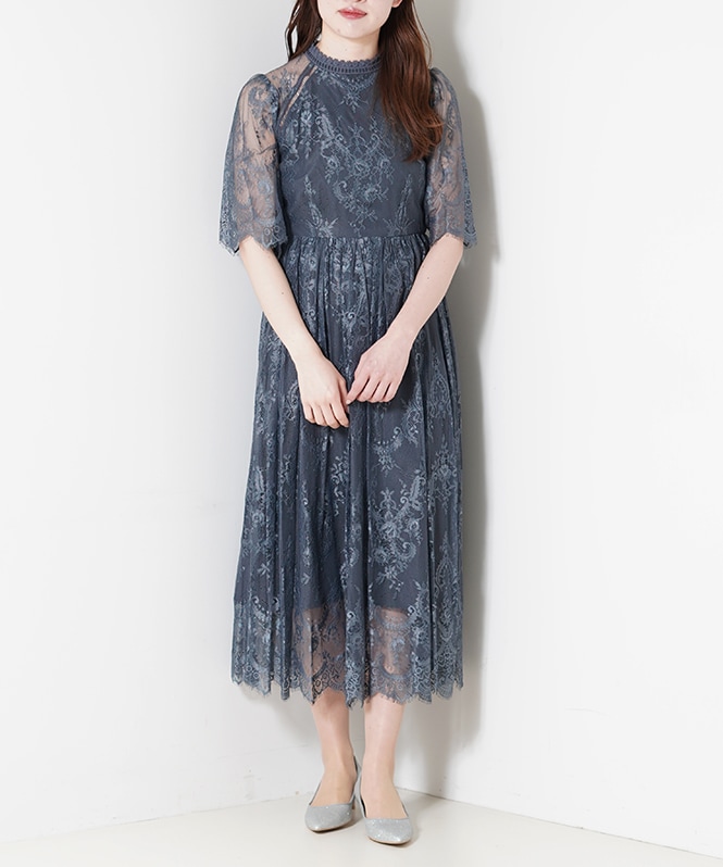 袖付き総レースワンピースドレス | DRESS,DRESS | ROOM903 online