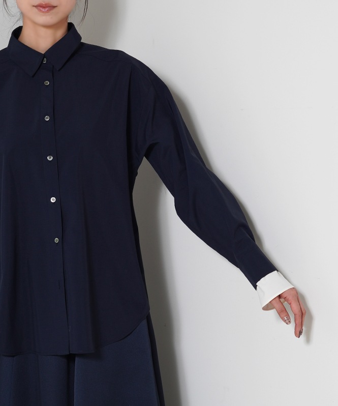 コットンタイプライターレイヤーシャツ