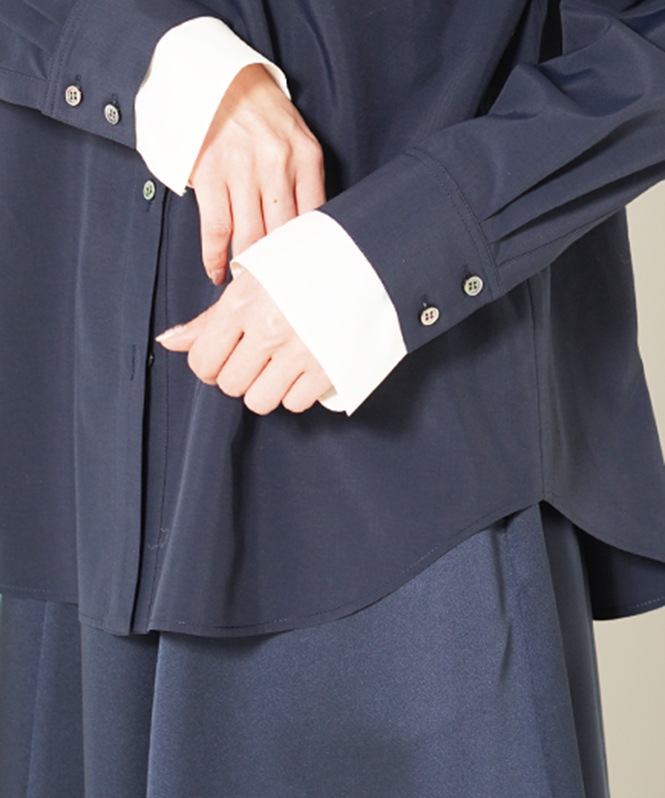 コットンタイプライターレイヤーシャツ