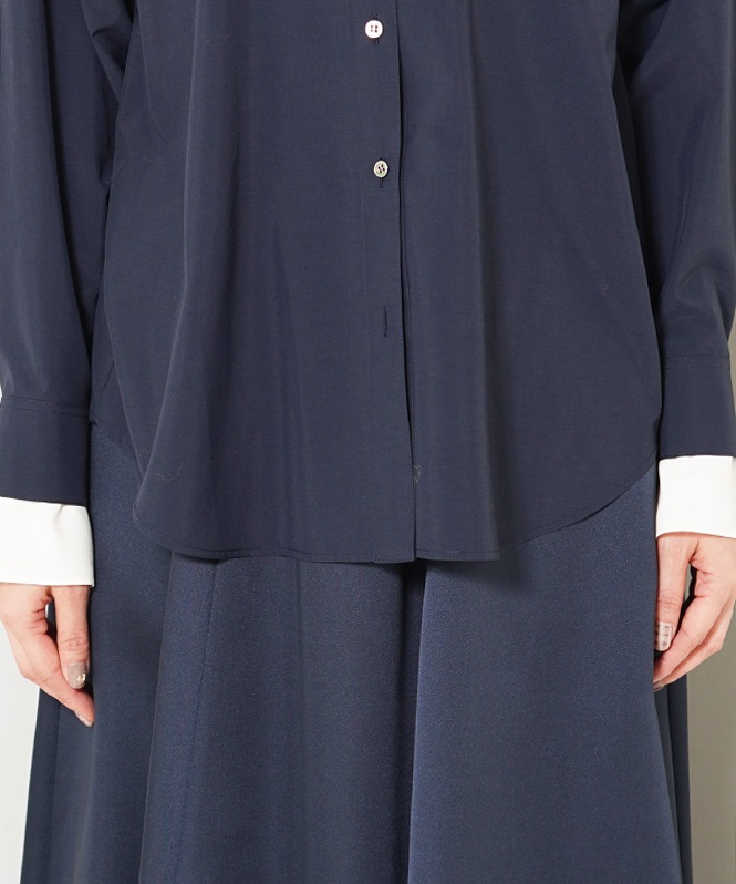 コットンタイプライターレイヤーシャツ