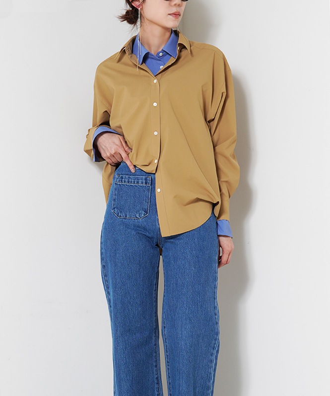 コットンタイプライターレイヤーシャツ