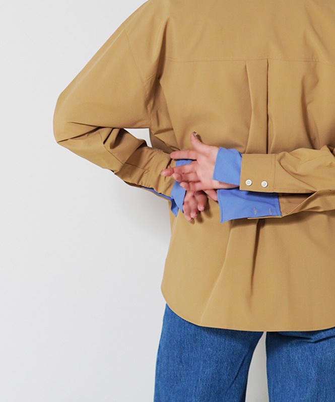 コットンタイプライターレイヤーシャツ